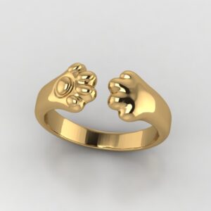 Cat's Hands Ring 3D Model