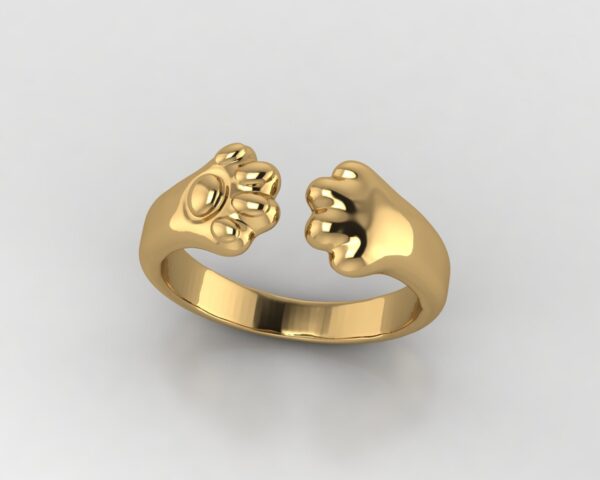 Cat's Hands Ring 3D Model