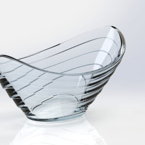 Glass beggar’s Bowl 3D Model Image 1