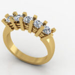 Sun Solitaire Ring 3D Model Image 1-a