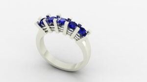 Sun Solitaire Ring 3D Model Image 2-a