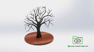 Tree Metal Table Decor 3D Model Main Image