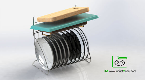 Dish and Tray Drainer 3D Model 3D Model image 2