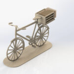 Vintage Bicycle Toothpick Holder 3D Model Image 1
