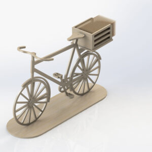 Vintage Bicycle Toothpick Holder 3D Model Image 1