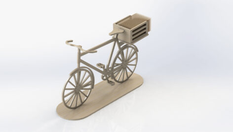 Vintage Bicycle Toothpick Holder 3D Model Image 1