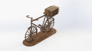 Vintage Bicycle Toothpick Holder 3D Model Image 2