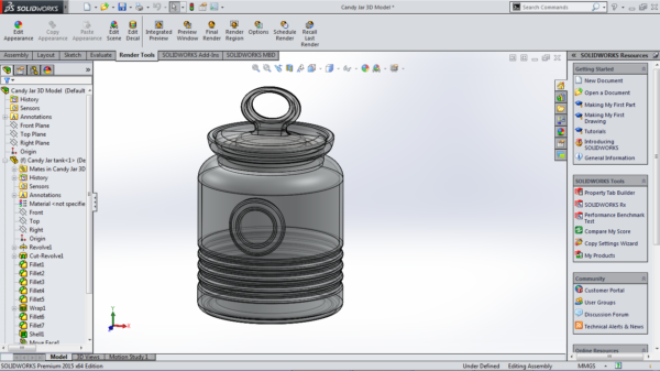 Candy Jar 3D Model image 3