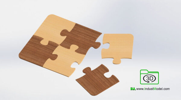 Puzzle Coasters 3D Model image 1 L