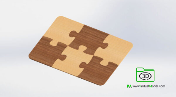 Puzzle Coasters 3D Model image 2 L