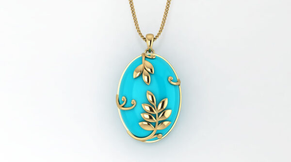 Turquoise Garden Necklace 3D Model Main Image