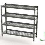 Metal shelving unit 3D Model