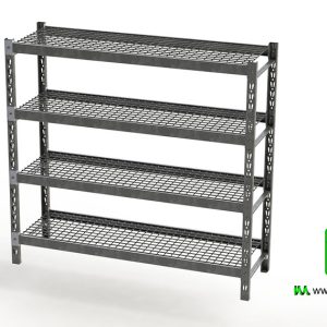 Metal shelving unit 3D Model