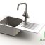 Modern Kitchen Sink and Faucet 3D Model