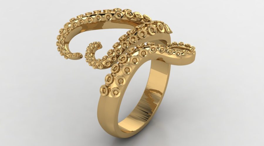 Octopus Ring 3D Model
